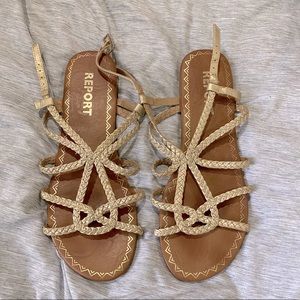 Gold gladiator sandal